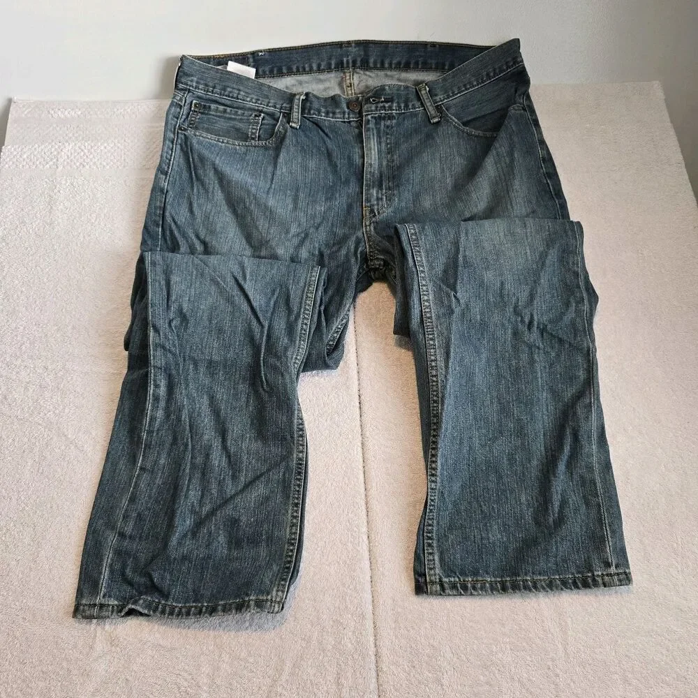 Levis 559 Jeans 38x32 Mens Blue Pants Stretch Mid Rise Relaxed Straight Red Tab